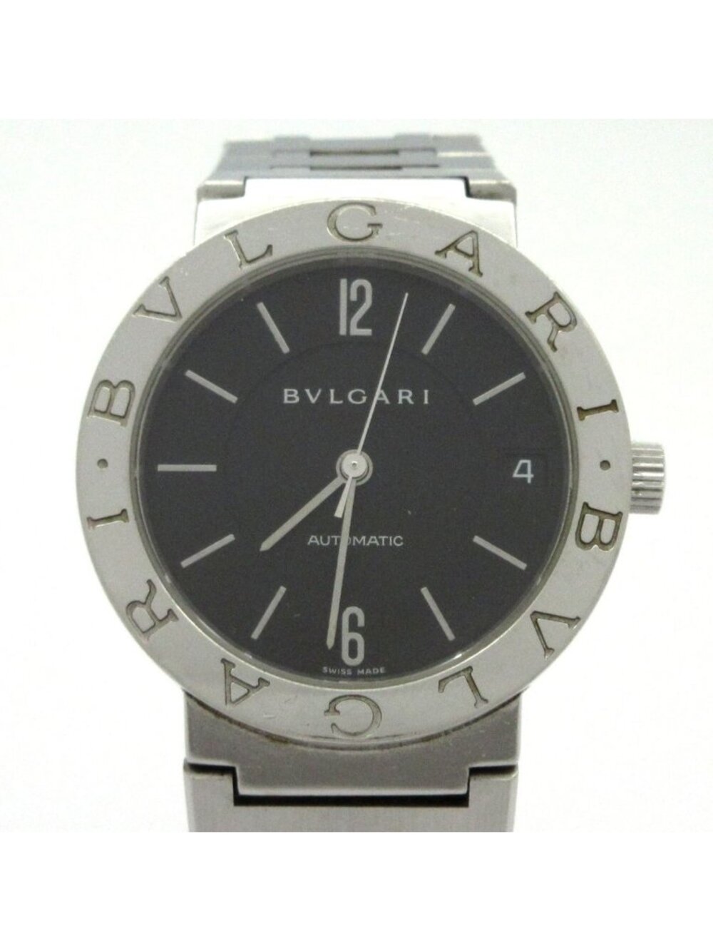Bvlgari Watch Black Silver